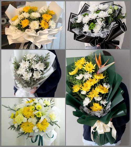 安徽滁州市明光市张八岭镇普贤村白事花束代送